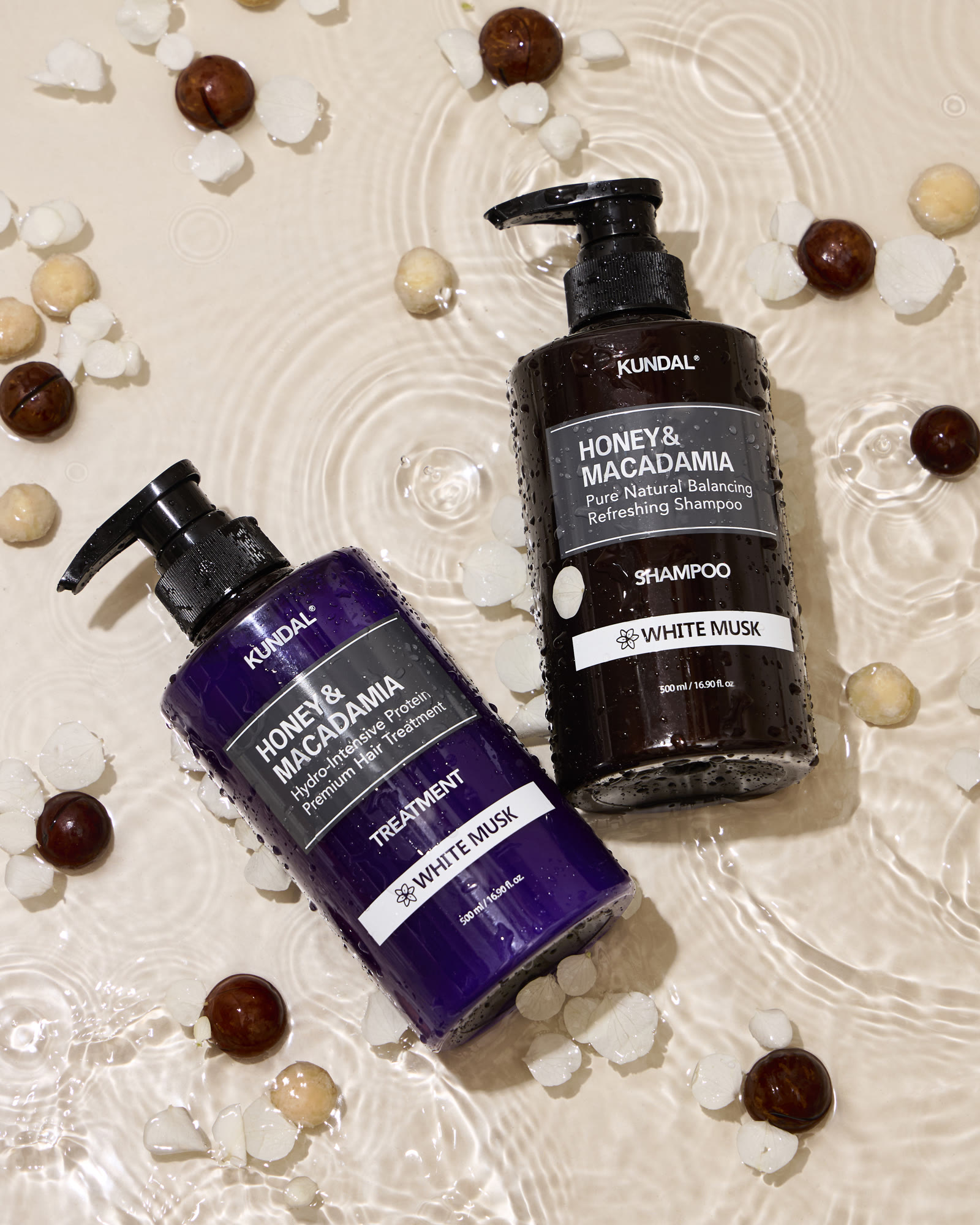 Honey & Macadamia Shampoo und Treatment mit Macadamia-Nüssen